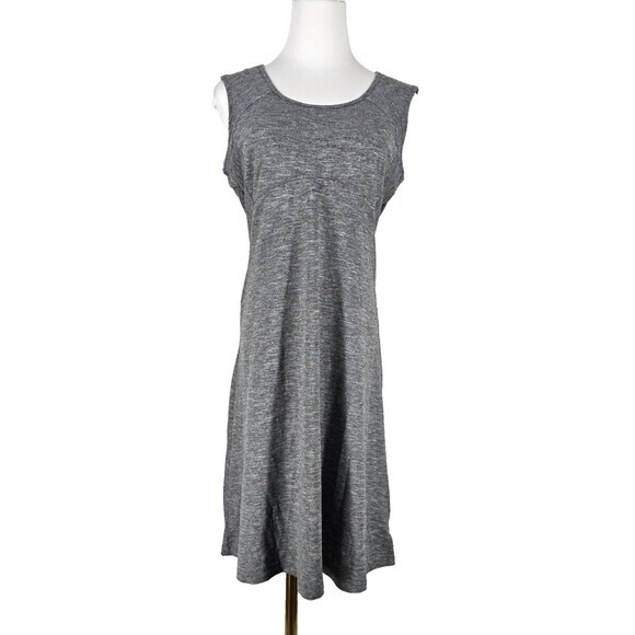 prAna Cali‎ Dress Women S Racerback Empire Waist Scoop Neck Shelf Bra Grey - Picture 1 of 5